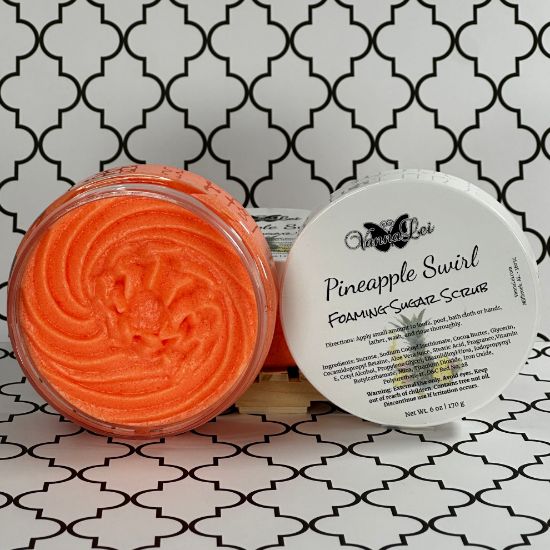 Picture of Pineapple Swirl Foaming Sugar Scrub - 6oz 